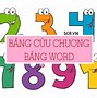 Bảng Cửu Chương 2 Đến 9